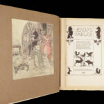 Aesop’s Fables – Aesop – 1912 | Signed Rackham Limited First