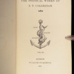 1836 Samuel Taylor Coleridge – Poetical Works | Zaehnsdorf Fine Leather 3v