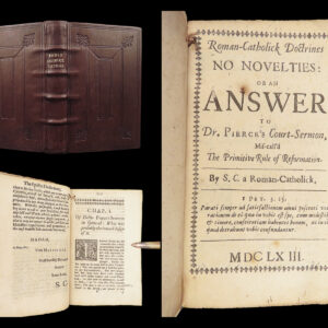 Roman-Catholick Doctrines No Novelties – Serenus Cressy – 1663 | First Edition, Rebuttal to Thomas Pierce