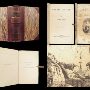 1848 Charles Dickens 1st ed Dombey & Son | Illustrated by Phiz | Leather