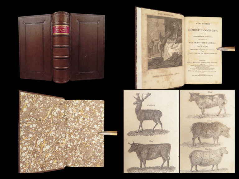 Image of A New System of Domestic Cookery – Mrs. Rundell – 1833 | French Recipes, Exquisite Binding