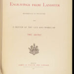 Engravings from Landseer – Edwin Landseer – 1876 | 1st American edition Folio