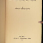 A Farewell to Arms – Ernest Hemingway – 1929 | Scribner First Edition