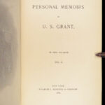 1885 Civil War Memoirs of Ulysses S Grant | 1st edition 2v | Maps & Leather