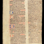 Handwritten Manuscript Leaves – Latin – 15th Century | Vellum Breviary or Missal Fragments