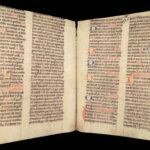 Handwritten Manuscript Leaves – Latin – 15th Century | Vellum Breviary or Missal Fragments