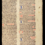 Handwritten Manuscript Leaves – Latin – 15th Century | Vellum Breviary or Missal Fragments