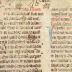 Handwritten Manuscript Leaves – Latin – 15th Century | Vellum Breviary or Missal Fragments