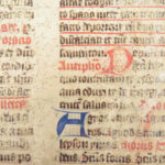Handwritten Manuscript Leaves – Latin – 15th Century | Vellum Breviary or Missal Fragments
