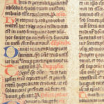 Handwritten Manuscript Leaves – Latin – 15th Century | Vellum Breviary or Missal Fragments