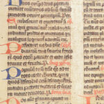 Handwritten Manuscript Leaves – Latin – 15th Century | Vellum Breviary or Missal Fragments