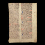 Handwritten Manuscript Leaves – Latin – 15th Century | Vellum Breviary or Missal Fragments