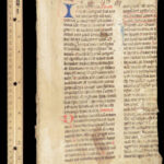 Handwritten Manuscript Leaves – Latin – 15th Century | Vellum Breviary or Missal Fragments