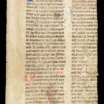 Handwritten Manuscript Leaves – Latin – 15th Century | Vellum Breviary or Missal Fragments