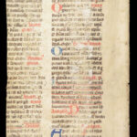 Handwritten Manuscript Leaves – Latin – 15th Century | Vellum Breviary or Missal Fragments