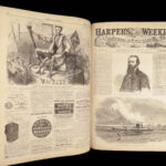 Harper’s Weekly – A Journal of Civilization – 1862 | Leather Bound, Profusely Illustrated