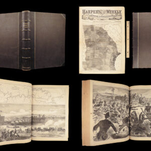 Harper’s Weekly – A Journal of Civilization – 1862 | Leather Bound, Profusely Illustrated