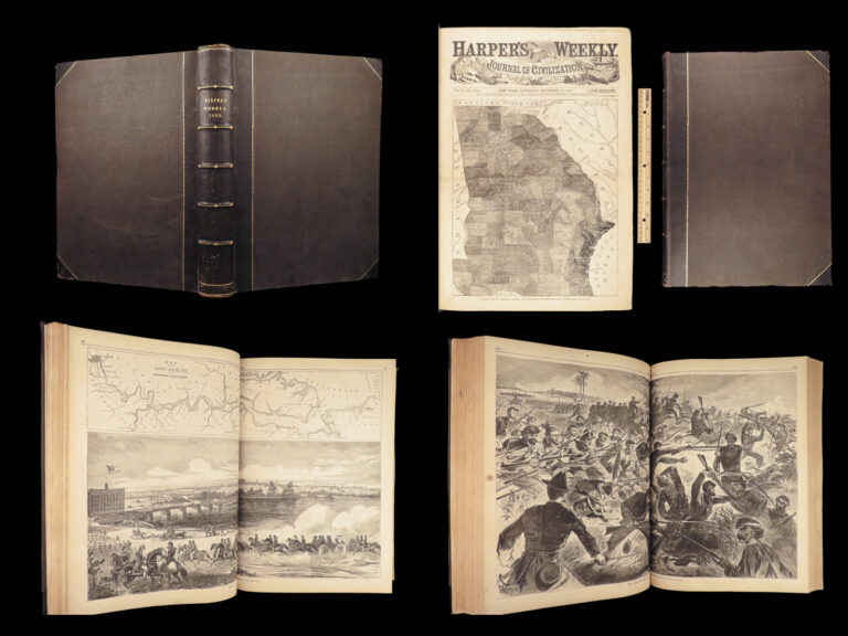Image of Harper’s Weekly – A Journal of Civilization – 1862 | Leather Bound, Profusely Illustrated