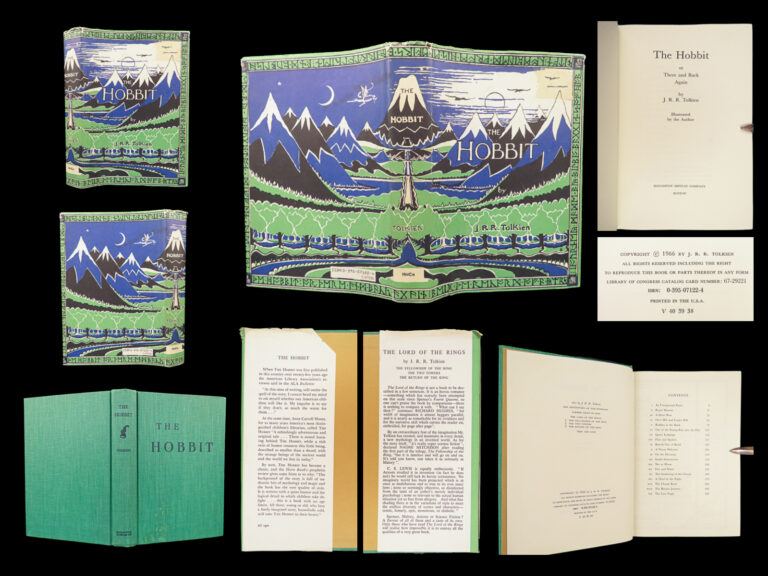 Image of 1966 The Hobbit JRR Tolkien Lord of Rings 38th printing + Maps + Original DJ