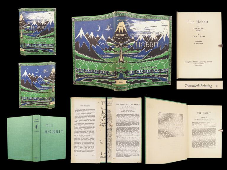 Image of 1966 1ed The Hobbit JRR Tolkien Lord of Rings 40th printing + Maps + Original DJ