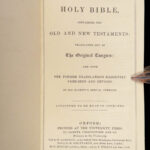 The Holy Bible – Oxford – 1861 | Velvet Binding, Brass Clasps, Gilt Edges