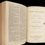 The Holy Bible – Oxford – 1861 | Velvet Binding, Brass Clasps, Gilt Edges