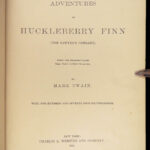 Adventures of Huckleberry Finn – Mark Twain – 1885 | First Printing in Original Green Cloth
