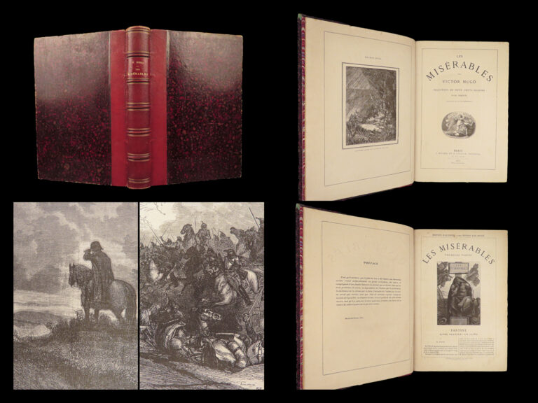 Image of Les Misérables – Victor Hugo – 1865 | Brion-Illustrated, Hetzel Binding in Red Morocco