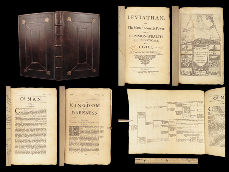 Image of 1651 Hobbes Leviathan 1st/1st Political Philosophy English Civil War Government