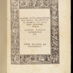 Dissertations – Maximus of Tyre – 1517 | First Latin Edition, Mazochius Roman Imprint