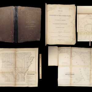 1854 1st ed ATLAS of Messages of President of US Franklin Pierce | MAPS Florida