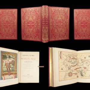 Sciences & Lettres au Moyen Âge – Paul Lacroix – 1877 | Chromolithographs, Original Gilt Red Binding