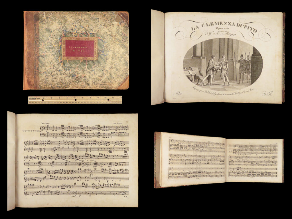 La clemenza di tito – wolfgang amadeus mozart | piano reduction score | an 1822 piano reduction of <em>la clemenza di tito</em> by mozart, printed in both german and italian, published in mainz, germany.