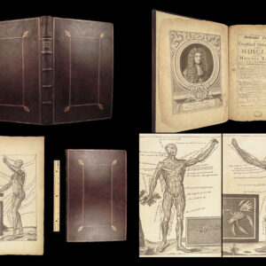 1698 Myographia Nova by John Browne | Muscles Casserio Anatomy Plates Medicine
