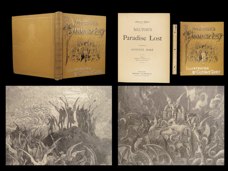 Image of 1890 John Milton Paradise Lost Gustave Dore Gallery Illustrated FOLIO Literature