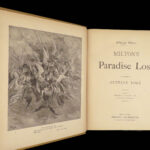1890 John Milton Paradise Lost Gustave Dore Gallery Illustrated FOLIO Literature