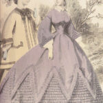 Peterson’s Magazine – 1864 | Hand-colored Fashion Plates, Leather Binding