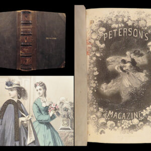 Peterson’s Magazine – 1864 | Hand-colored Fashion Plates, Leather Binding
