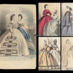 Peterson’s Magazine – 1864 | Hand-colored Fashion Plates, Leather Binding