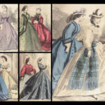 Peterson’s Magazine – 1864 | Hand-colored Fashion Plates, Leather Binding