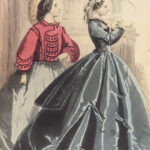 Peterson’s Magazine – 1864 | Hand-colored Fashion Plates, Leather Binding