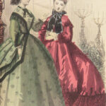 Peterson’s Magazine – 1864 | Hand-colored Fashion Plates, Leather Binding