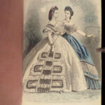 Peterson’s Magazine – 1864 | Hand-colored Fashion Plates, Leather Binding