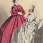 Peterson’s Magazine – 1864 | Hand-colored Fashion Plates, Leather Binding