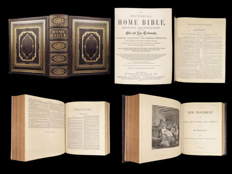 Image of The Pictorial Home Bible – 1872 | Huge Illustrated Edition with Apocrypha