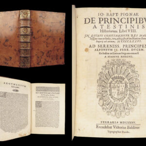 De Principibus Atestinis – Pignæ – 1585 | House of Este Chronicle in Latin