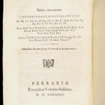 De Principibus Atestinis – Pignæ – 1585 | House of Este Chronicle in Latin