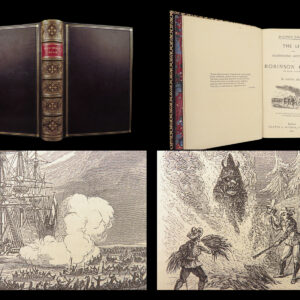 The Life and Surprising Adventures of Robinson Crusoe – Daniel Defoe – 1890 | Major's Edition, Leather Binding, Gilt Edges
