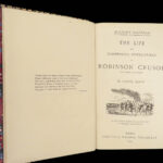 The Life and Surprising Adventures of Robinson Crusoe – Daniel Defoe – 1890 | Major’s Edition, Leather Binding, Gilt Edges