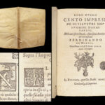 Cento Imprese – Scipione Bargagli – 1591 First Edition | Sienese Medici Knights